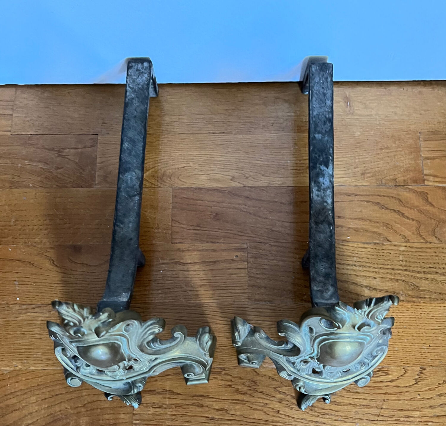 Pair of old andirons