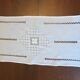 OLD TABLECLOTH WITH HAND EMBROIDERY--DAY SCALE WORKS IN V