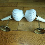 Pair of modernist torch wall light