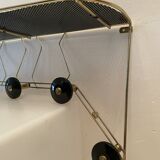 Vintage coat rack, 50s, 60's, perforated tole