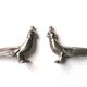 Set of 9 art deco animal knife holders