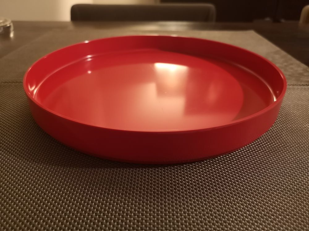 Red melamine top - Allbricka, made in Sweden - 1970s