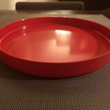 Red melamine top - Allbricka, made in Sweden - 1970s