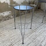 Set of 5 “silver moon” high stools Pascal Mourgue