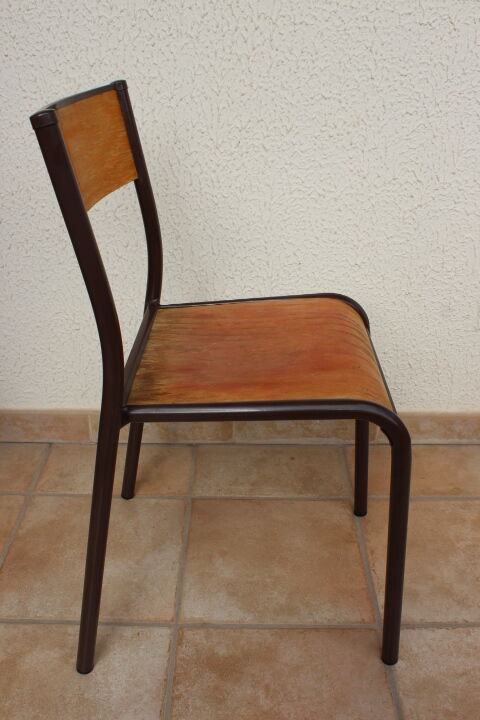 Lot de 4 chaises d'école Mullca 510 vintage