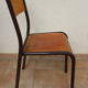 Lot de 4 chaises d'école Mullca 510 vintage