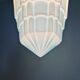 Suspension Art Déco en opaline bleue, années 1920-30