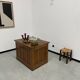 Oak and veneer counter or desk