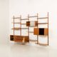 Poul Cadovius 4 bay teak Wall unit, 1960s
