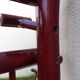 Old vintage red lacquered bamboo Asian coat rack