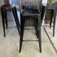 Tabouret haut de bar industriel tolix h75 empilables noir