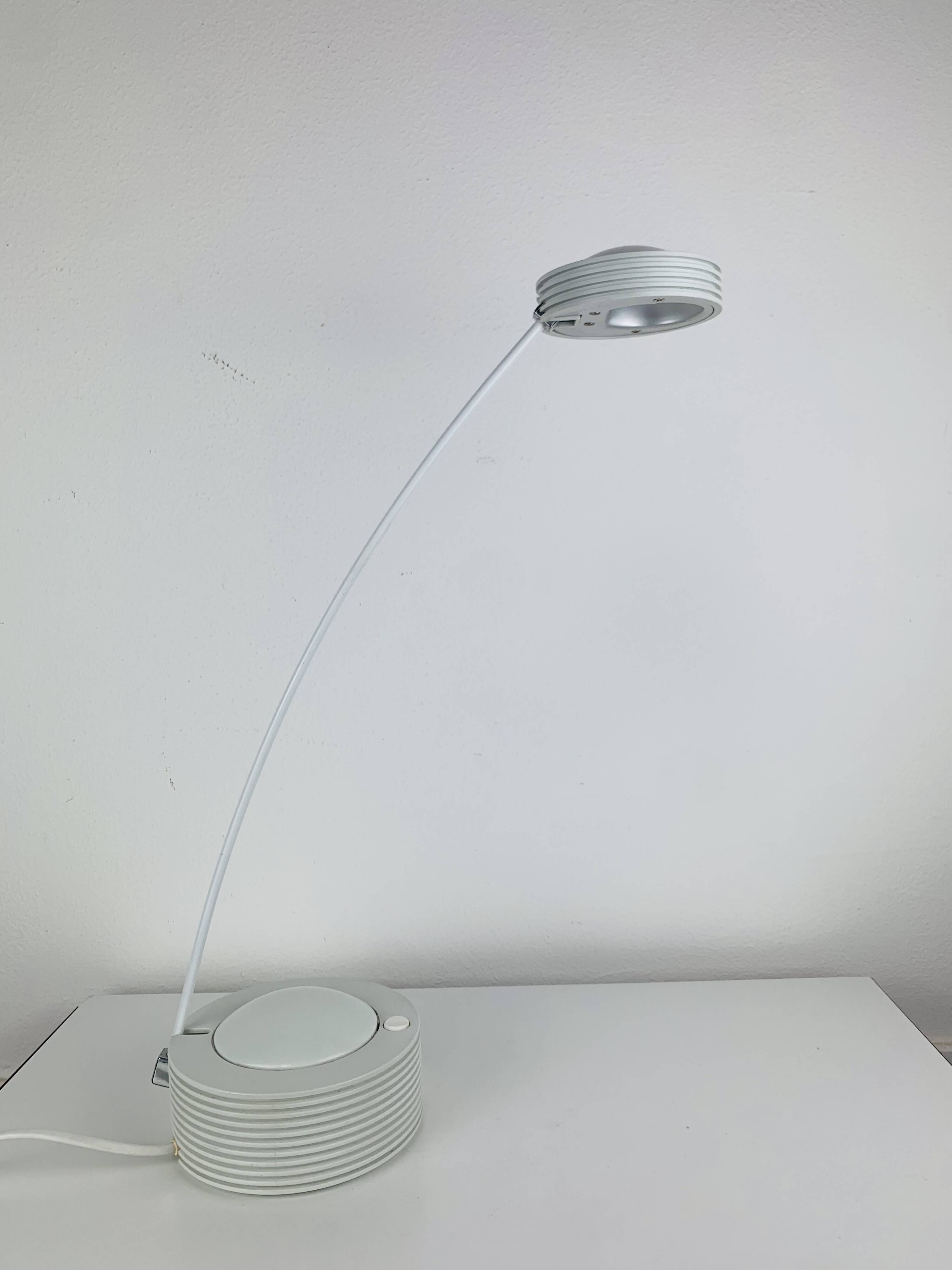 Lugano desk lamp by E Lite, white, Memphis style