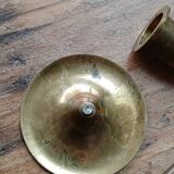 Bougeoir en laiton, forme droite
