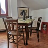 Set table and chairs bistro antique