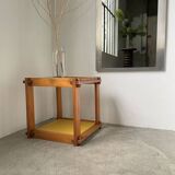 Bedside “cube” side table in pine DLG Regain