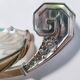 Art Deco glass and metal fruit bowl