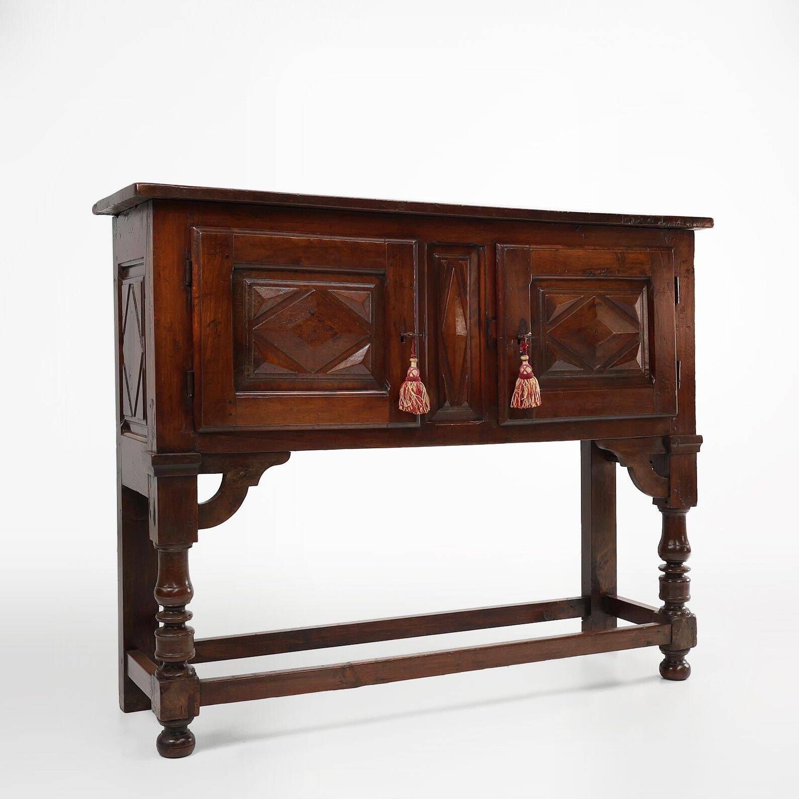 Antique Spanish Carved Cabinet in Oak