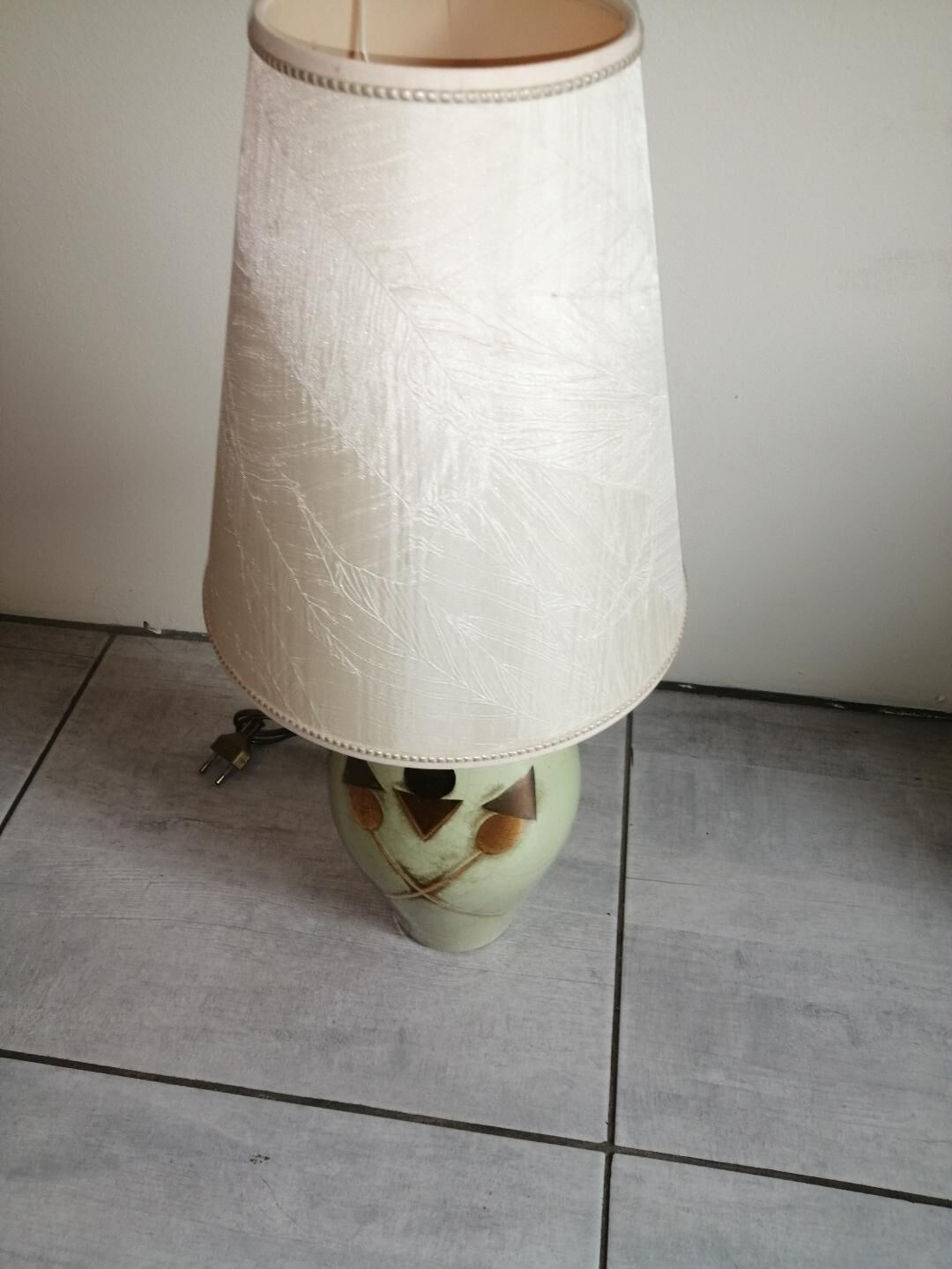Lamp signed Louis Drimmer in earthenware