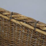 Antique industrial factory wicker basket