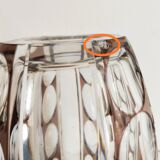 Large crystal vase cut in Val Saint Lambert lozenges