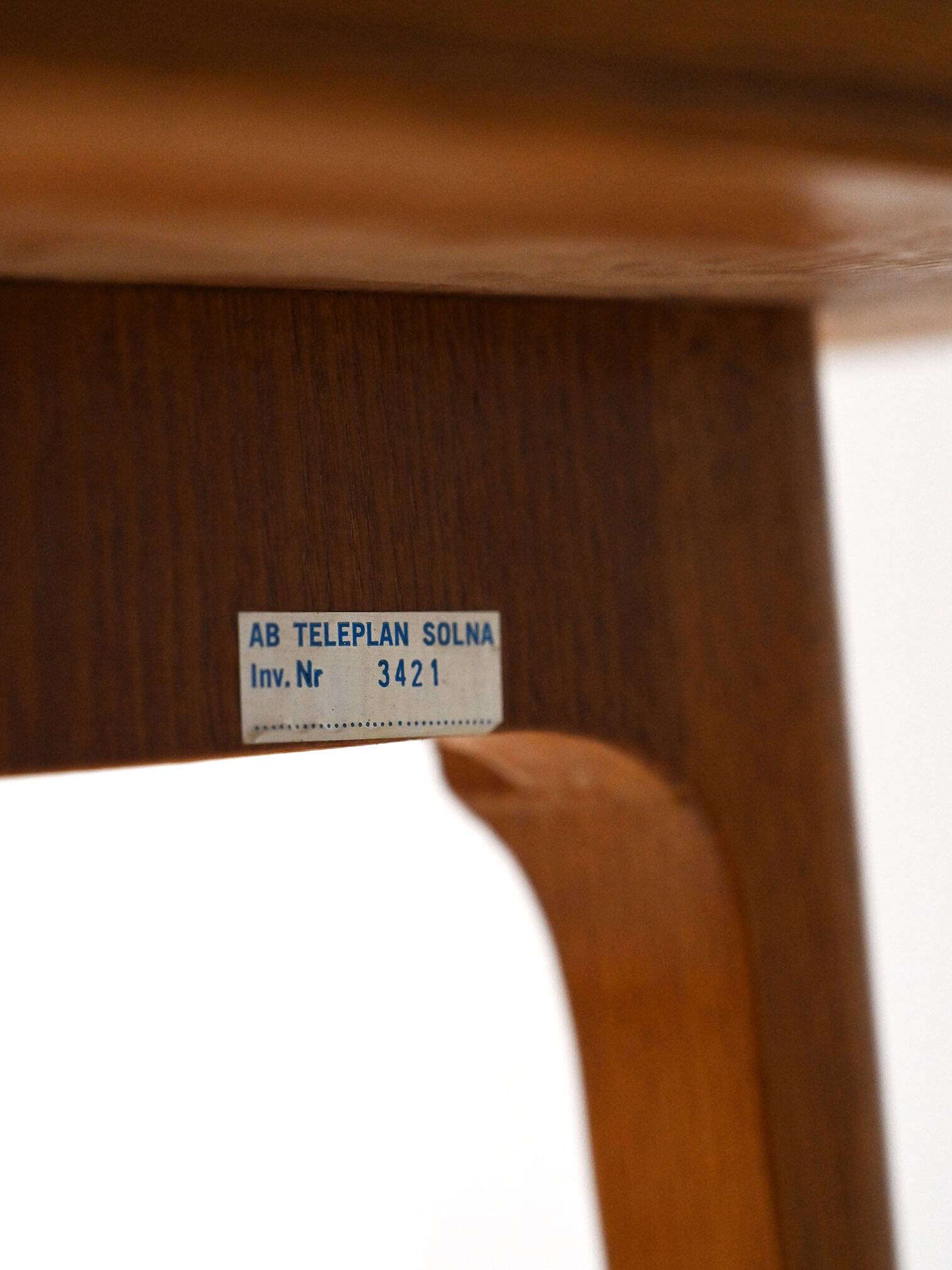 1960s Scandinavian oak coffee table with slatted shelf