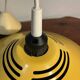 Memphis style metal pendant light from the 80s