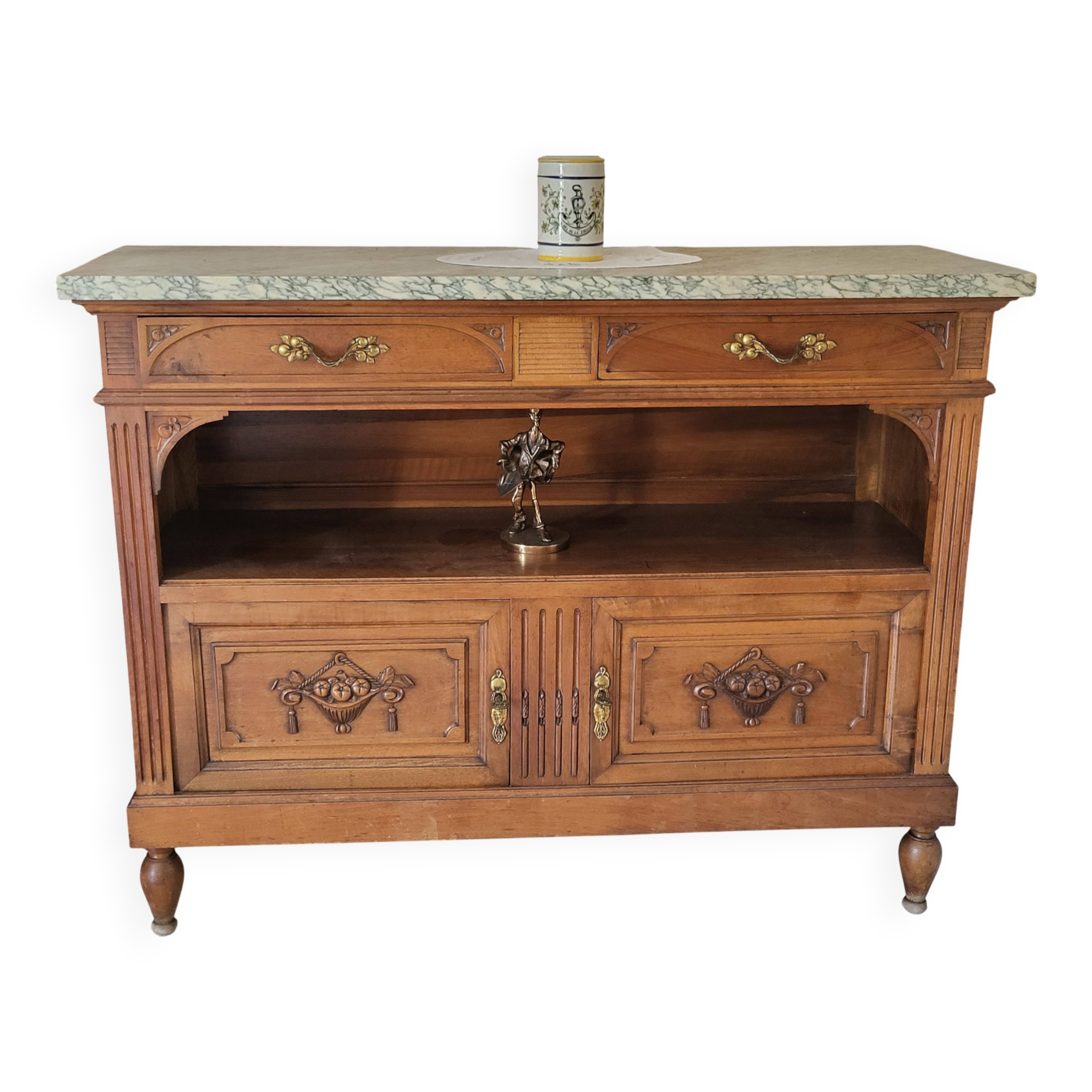 Commode / Desserte Art Nouveau 1910 - Noyer Massif