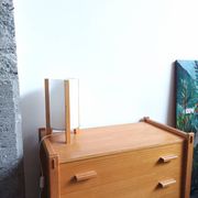 Vintage IKEA tripod lamp with blown glass