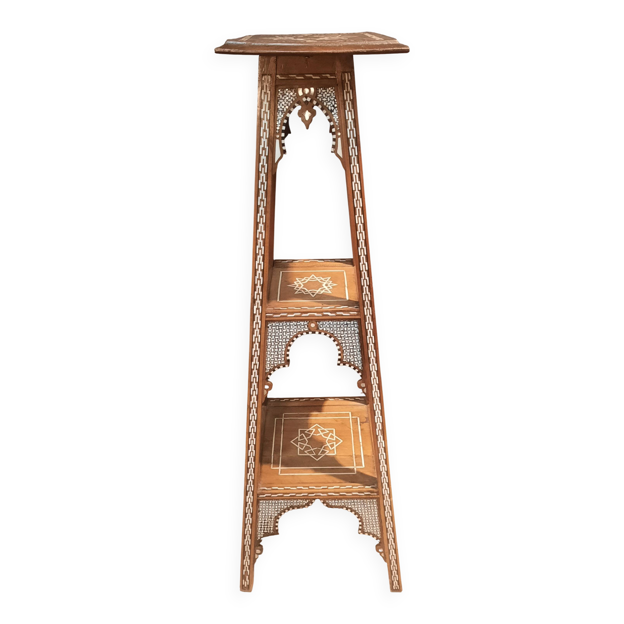 Eastern wooden and mother-of-pearl seat