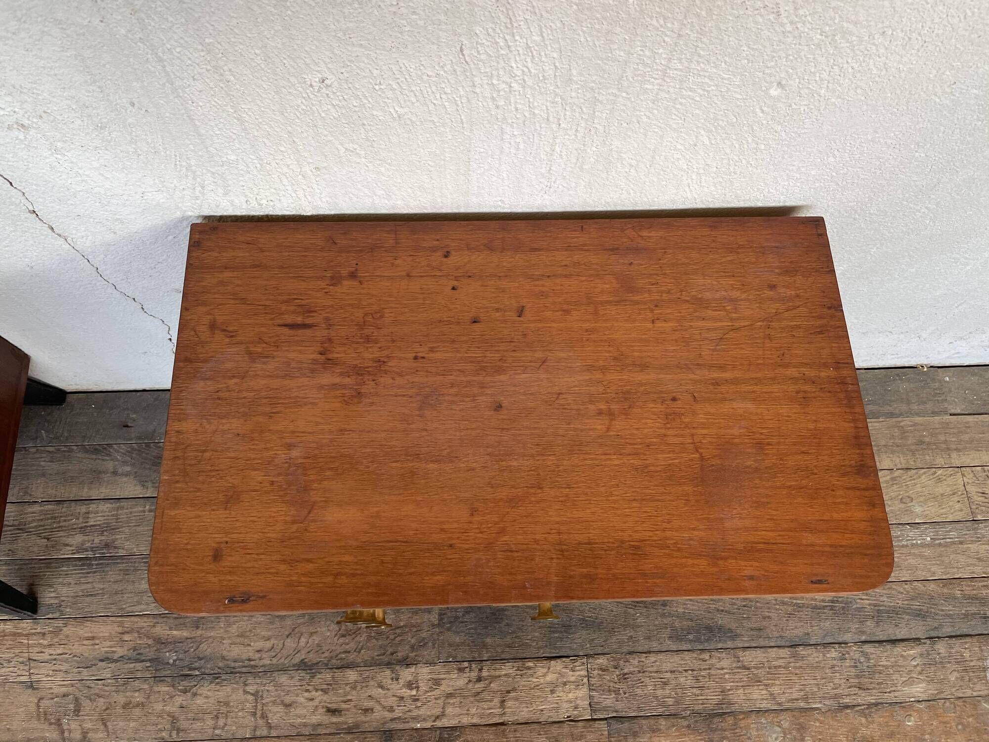 Pair of night table feet compass bedside end of vintage sofa old 1950 1960 retro