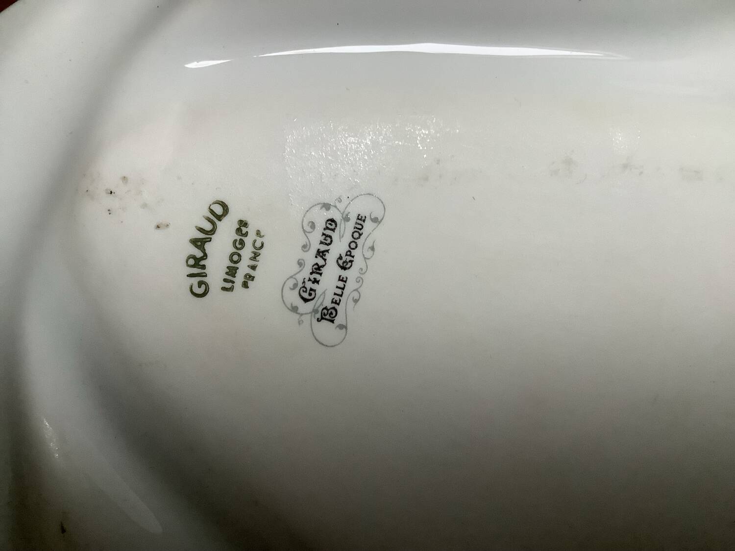 Belle Epoque Limoges porcelain dish with handle