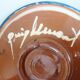 Ceramic plate of art, glazed terracotta, signed Puigdemont, 60s