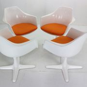 Maurice Burke set of 4 armchairs model No. 116 for Arkana, Space Age 1960's