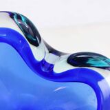 Blue Murano glass ashtray