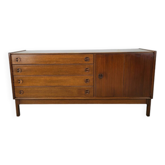 Vintage Scandinavian teak chest of drawers, 1960s Roche Bobois
