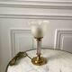 Tulip lamp in brass and glass 50s