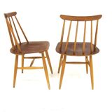Set of 2 "Fanett" teak chairs by Ilmari Tapiovaara, Sweden, 1960