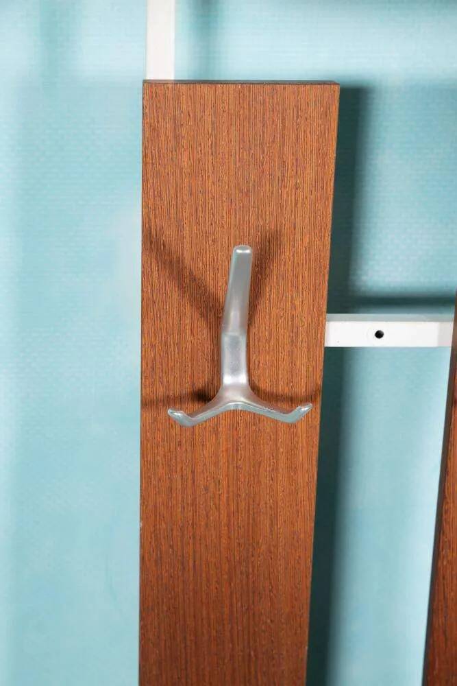 Vintage hardwood coat rack, minimalist mid-century coat rack.