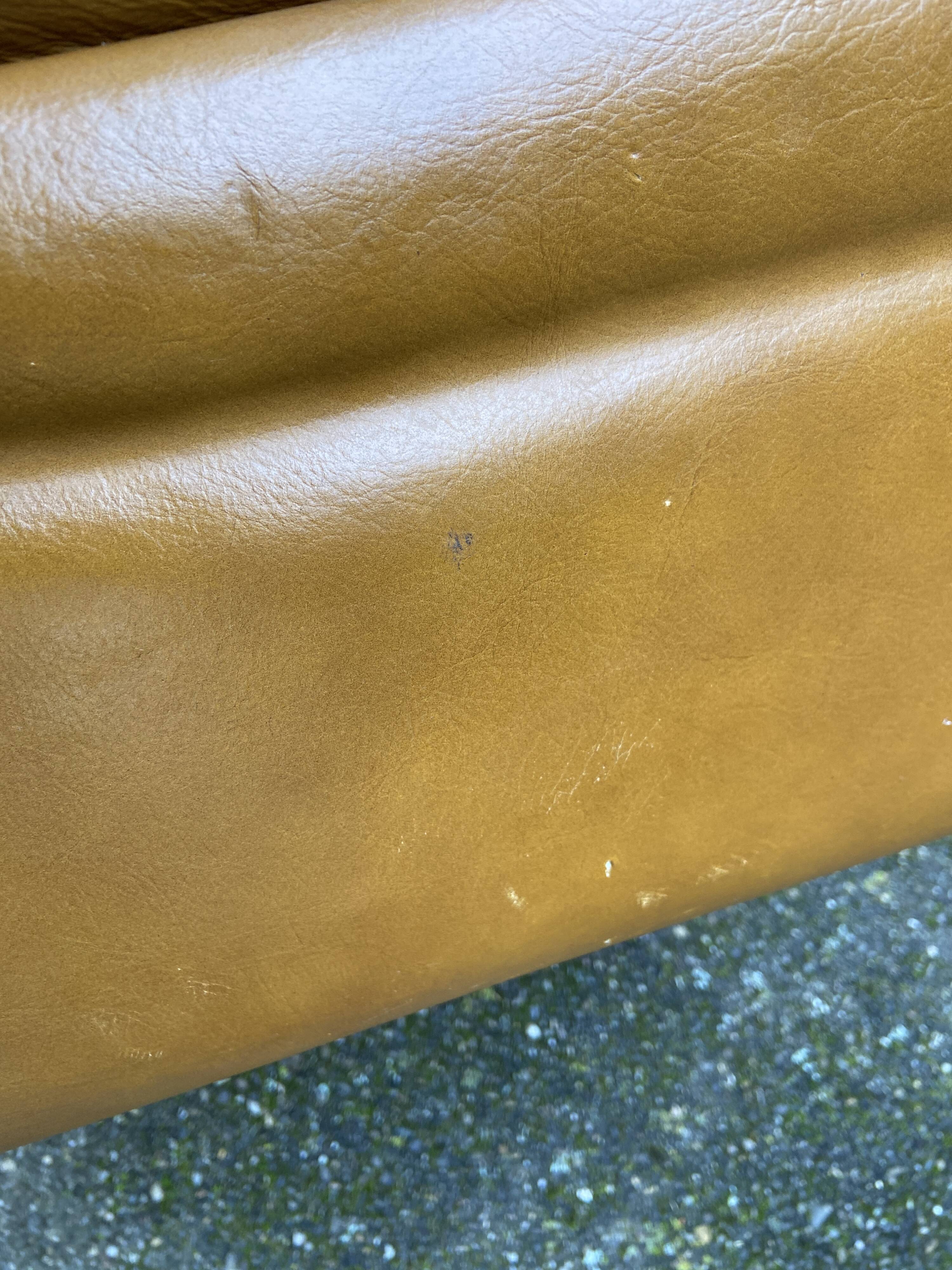 Vintage 1970s beka club leather lounge chair