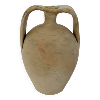 Jarre, amphore, vase, en terre cuite avec anses, sud de la France, 1950