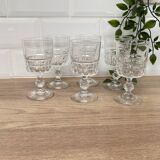 Set of 6 Luminarc Quadrille white wine glasses