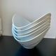 5 White and Silver Porcelain Bowls Made in France