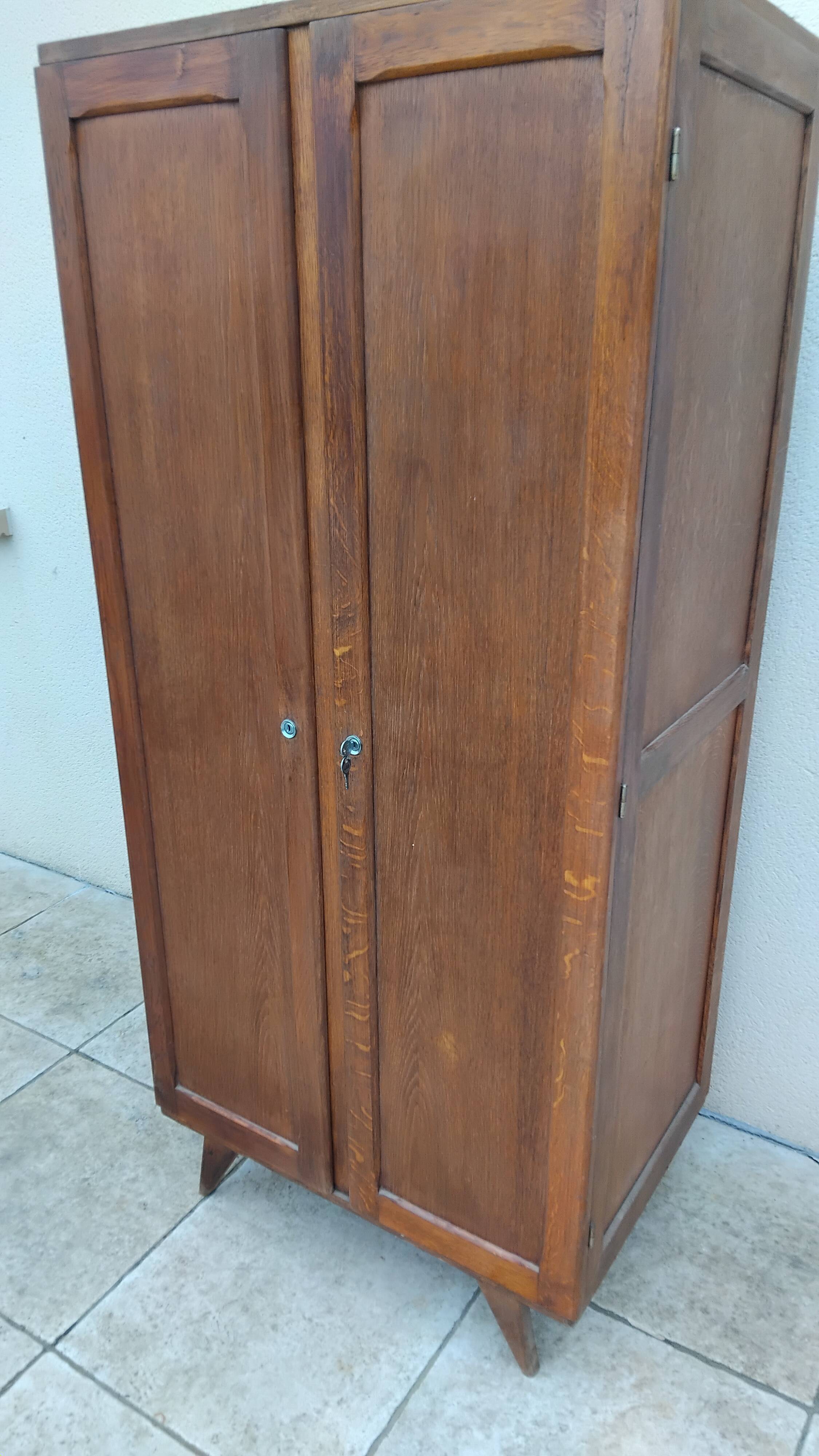 Old small double vintage wardrobe