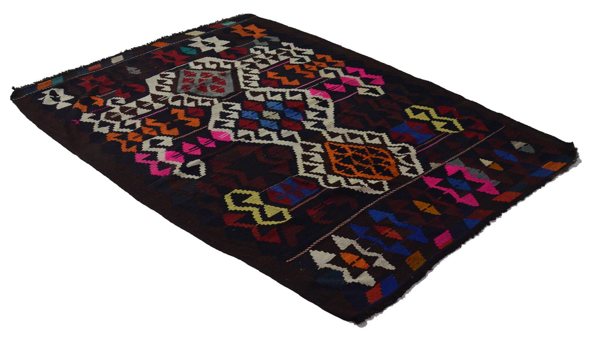 Turkish Kilim Yuruk Vintage 172x245 cm Geometric Motifs