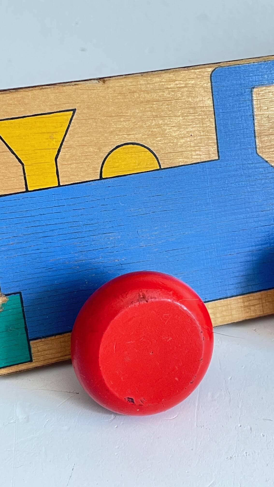 Children's Wooden Coat Rack from the 50s and 60s