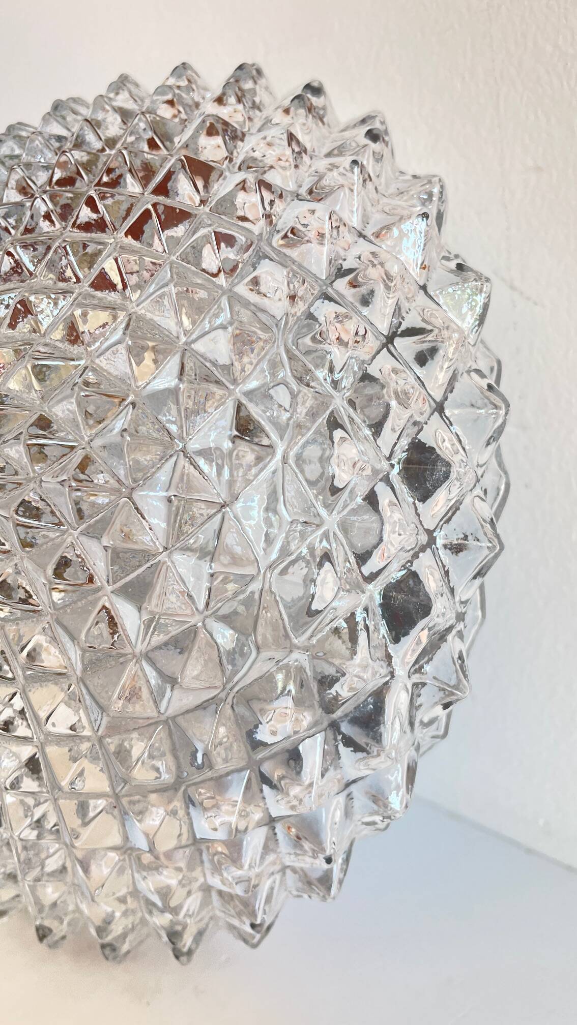 APPLIQUE Semi-Crystal Ceiling Light 1950s