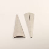 Minimalist triangular salad serving spoons by Jumbo.