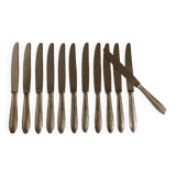 Set of 12 silver-plated table knives fillet 1960