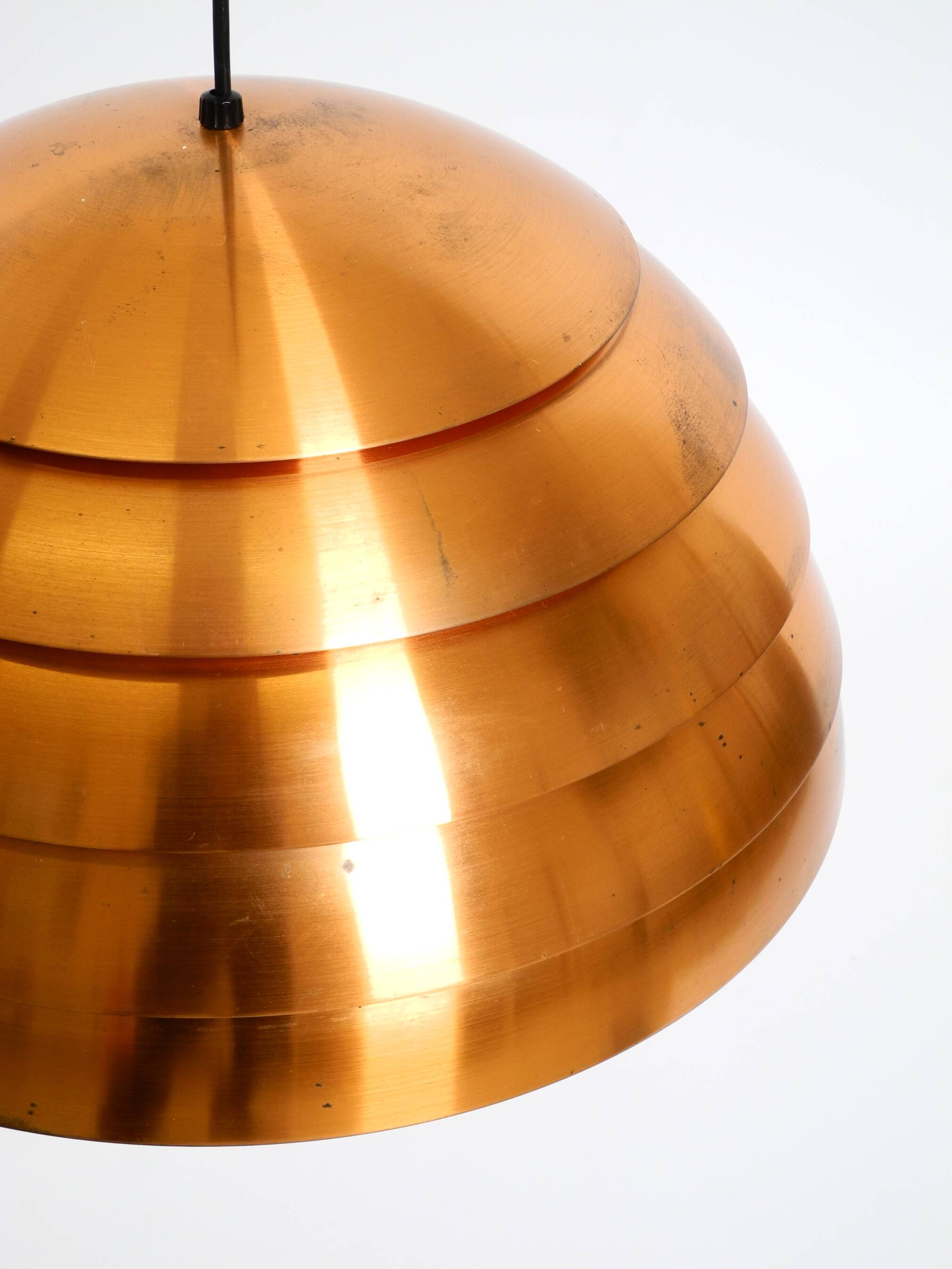 Original 1960s copper slat pendant lamp by Hans-Agne Jakobsson for Markaryd