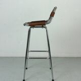 Tabouret de bar en cuir pour "Les Arc", 1960